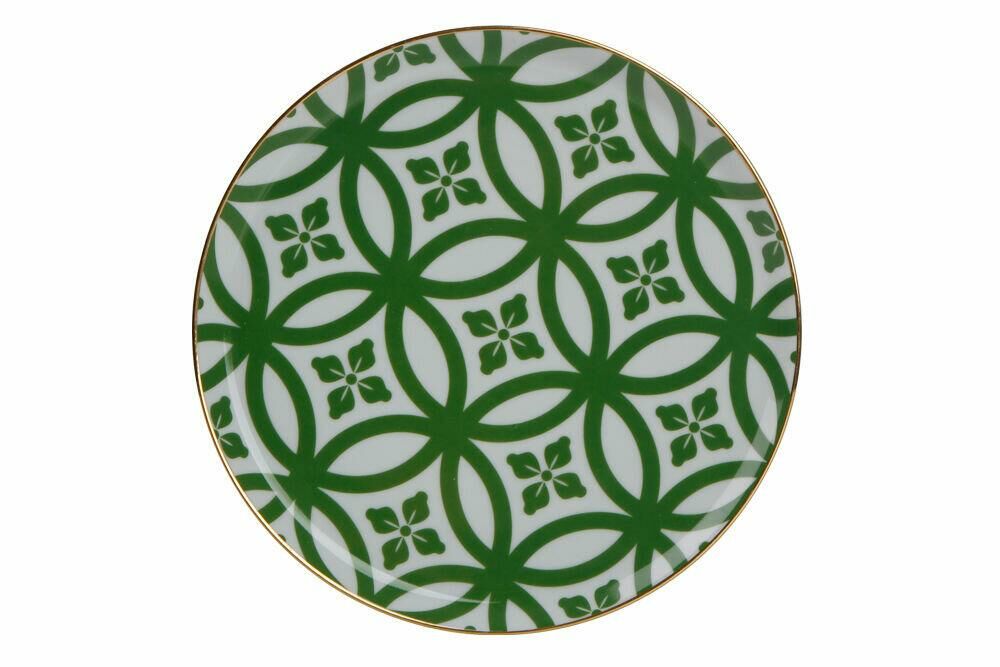 Moroc.Ds.1 Yeş Düz Tabak 20cm
