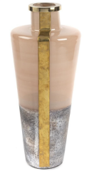 GOLD STRIPED GLASS VASE 19*46CM