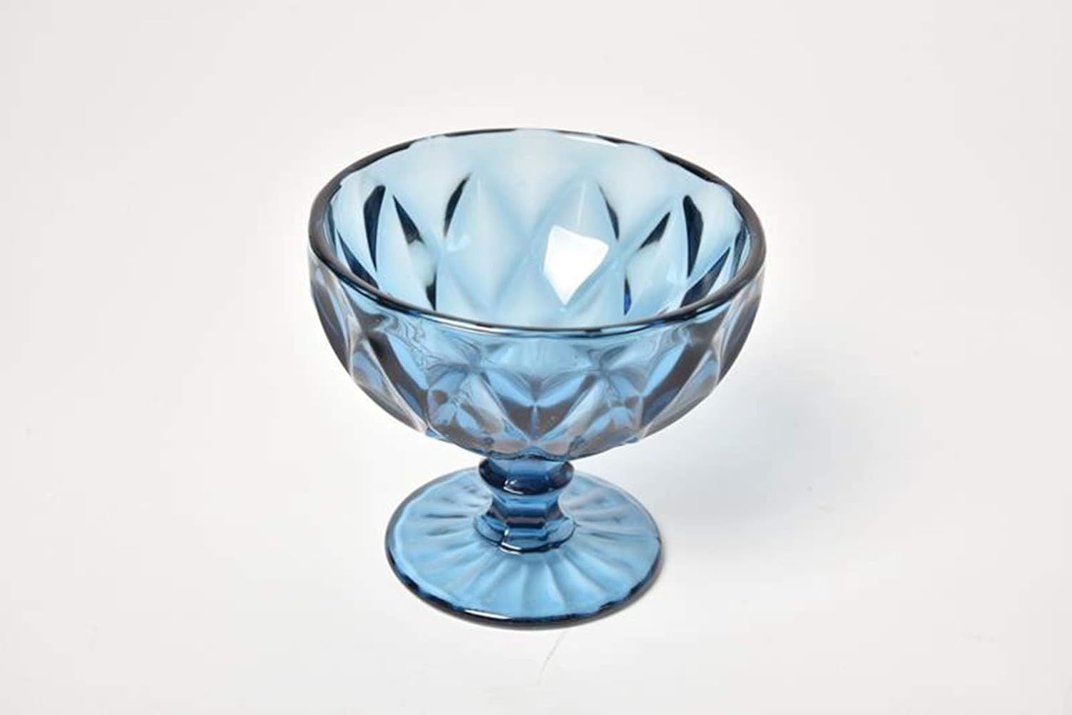 Seta Crystal Colors 6 Pcs Footed Footed Bowl Pattern Blue. الوان كريستال سيتا 6 قطع