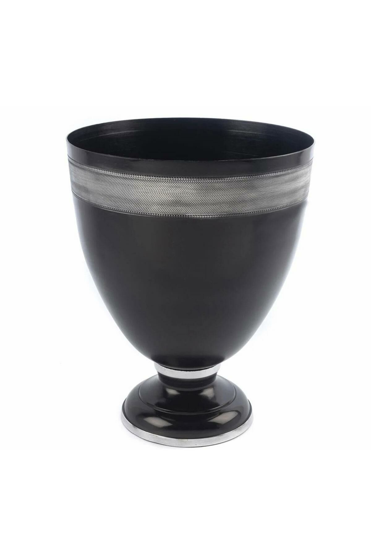 BLACK SILVER VASE 30*39CM
