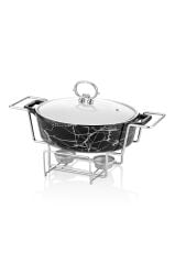 Black Sılver 29.5 cm Oval Servıs  Kabı(4)