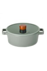 FIKA GLASS COVERED ALUMINUM CASTING POTS 22 CM GRAY
