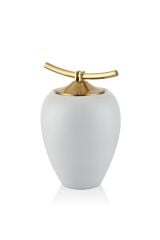 HORN WHITE GOLD BIG CUP 18x18x29 CM