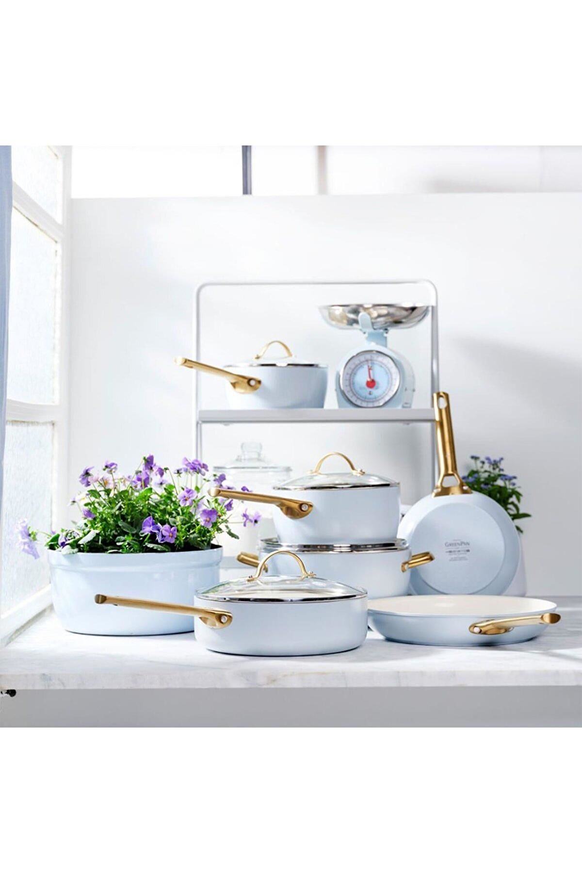 PADOVA SKY BLUE 10 PIECE COOKWARE SET