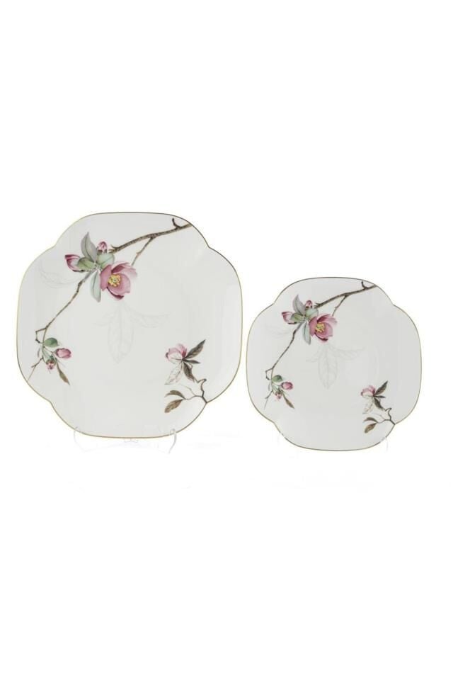 Peachy 4 Prç 2li Pasta 19cm ve Servis Tabağı 25cm Seti