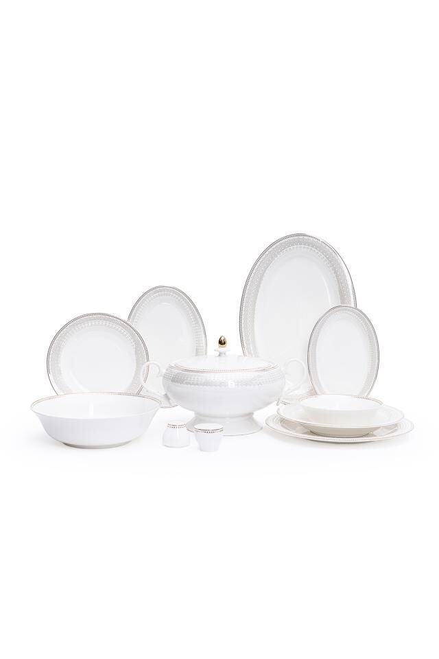 Palace Espina 12 Kişilik Yuvarlak 60 Parça Bone Porselen Yemek Takımı