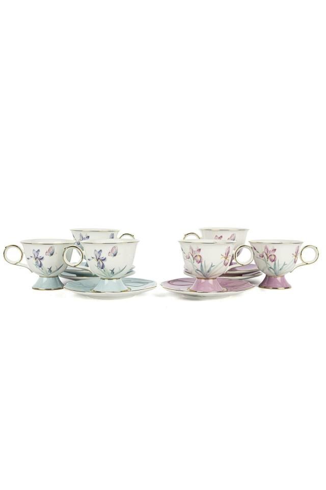 Lilyum 6lı Kahve Fincanı Seti Çiçekli 90 ml