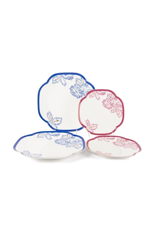 Eloria 4 Parça Set- 2li Pasta Tabağı 19cm ve 2li Servis Tabağı 25cm