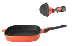 Berghoff Gem Removable Handle Stay Cool Grill Pan Orange 28 CM