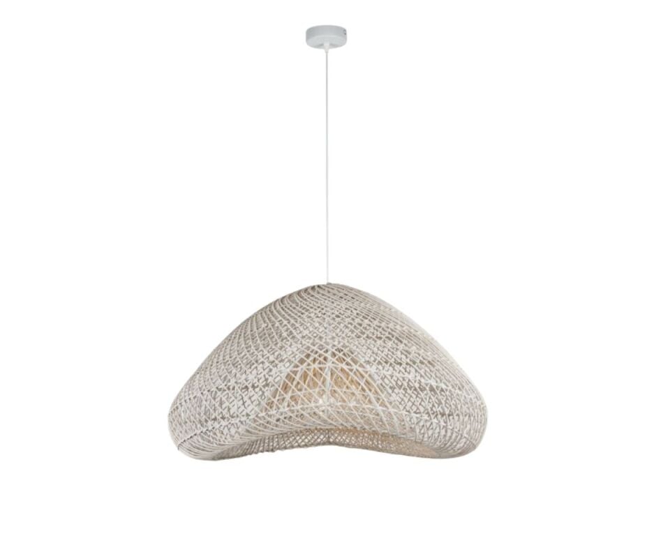 VOLETA 60 LIK BAMBOO BEYAZ PATINALI TEKLİ AVİZE