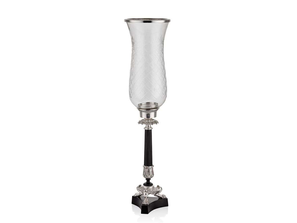 Louvre Candle Holder Silver Small Size
