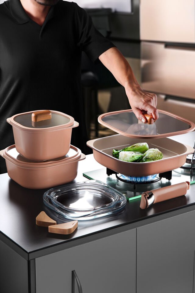 FİKA COMFORT 10 PRÇ TERRACOTA TENCERE VE TAVA SETİ