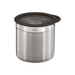 Paslanmaz Çelik, Cam/silikon Kapaklı Saklama Kabı - Çap 12 Cm. / 1,40 Lt.