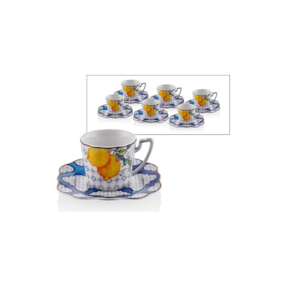 Lamedore Lemons Serisi 6 Lı Kahve Fincan Seti 125 cc