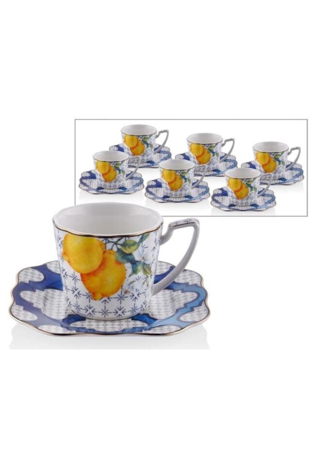 LAMEDORE Lemons Serisi 6 lı Çay Fincan Seti 220 cc