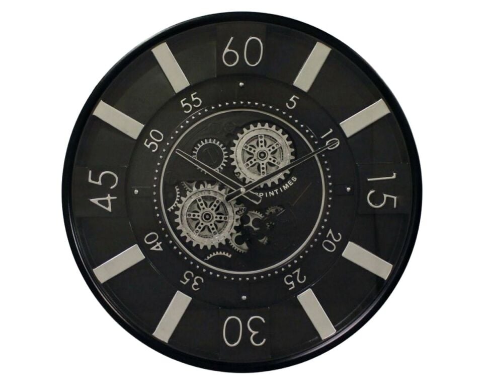 1SAS-821-GMŞ 60 CM MİLANO GÜMÜŞ ÇARKLI SAAT