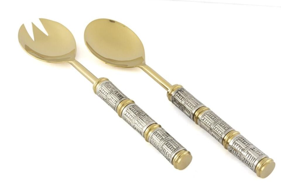 GOLD SİLVER SALATA SERVİS SETİ