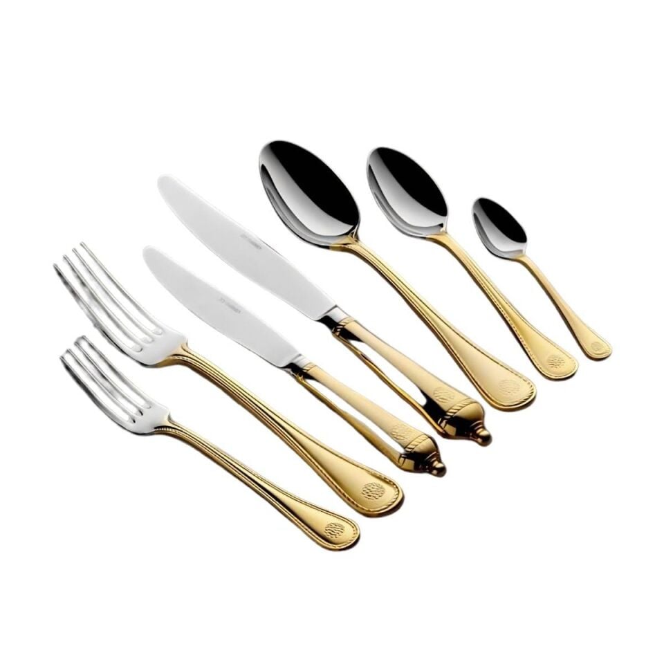 ROYALTY FULL GOLD CUTLERY SET 89 PCS ÇBK