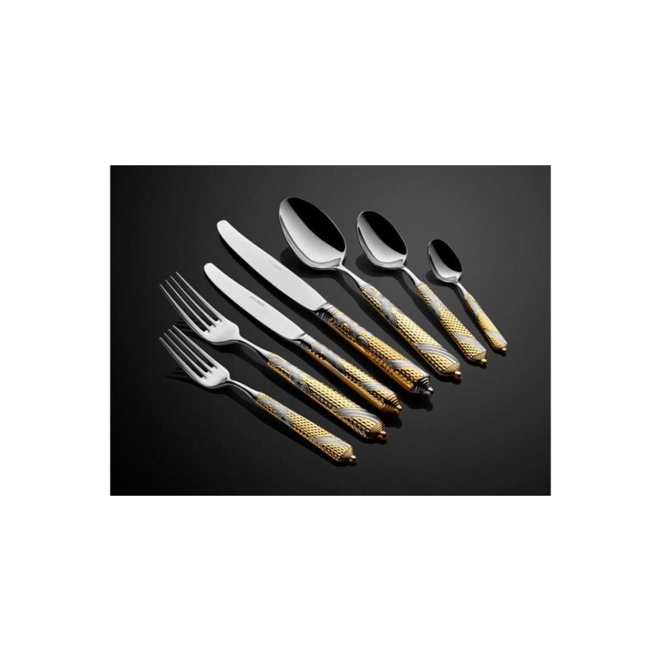 Joy Carmen Embossed Cutlery 89 Parça Çatal Bıçak Kaşık Seti