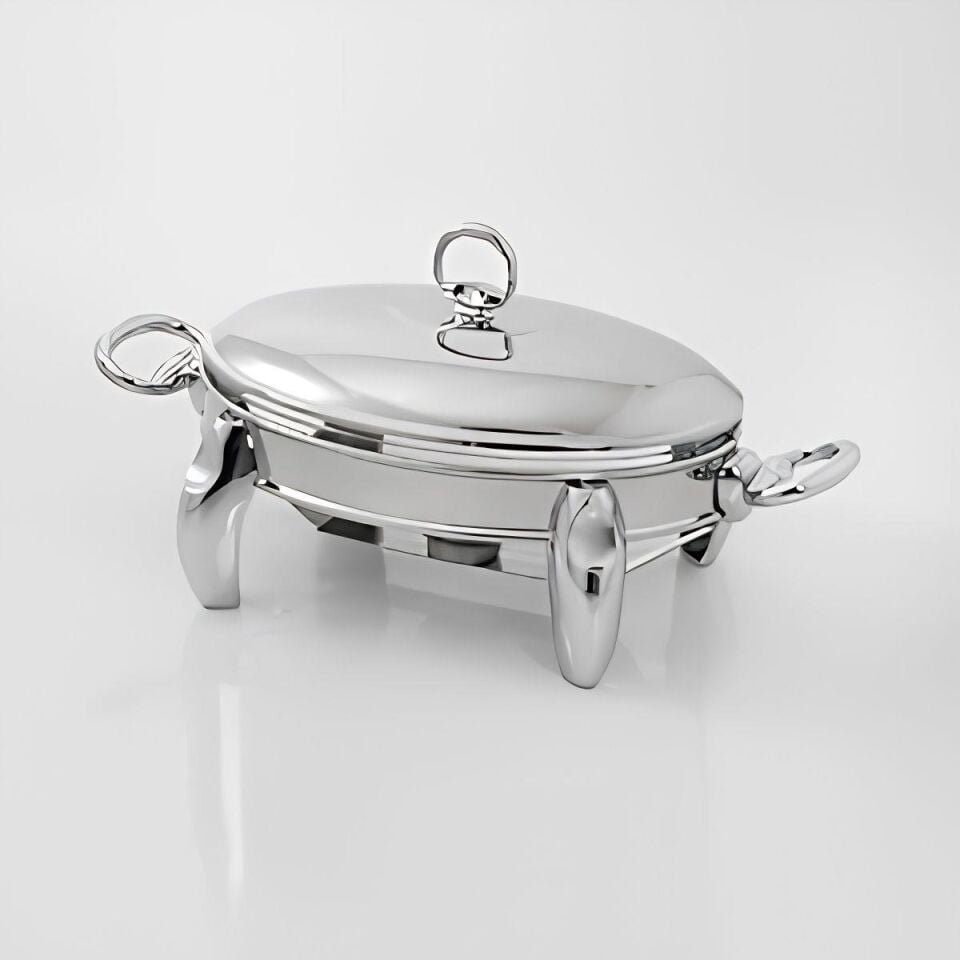 MAT STEEL Mum Isıtıcılı Oval Servis Seti 2 Litre