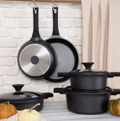 WANELLİ NATUREL BLACK 24 CM DERİN TENCERE