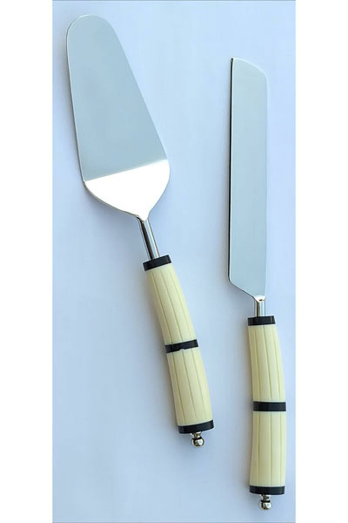 THORNE SILVER WHITE 2 PIECE CAKE SET